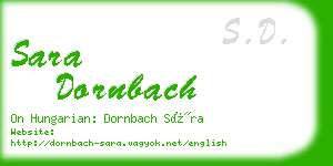 sara dornbach business card